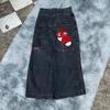 American Style Straight Leg Jeans Men Women Slim Fit Casual Hip Hop Embroidered Denim Pants