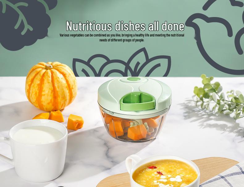 Manual Garlic & Onion Puller: Seasoning, Dumpling, Ginger, Meat Grinder, Pumpkin & Potato Puree, Baby Food Maker, Food Processor