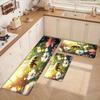 1 шт. Кухонные коврики против усталости, с принтом пчелы и ромашки, водонепроницаемые, нескользящие, толстые, амортизирующие, кухонный коврик повышенной прочности, комфортный коврик для стояния на кухне