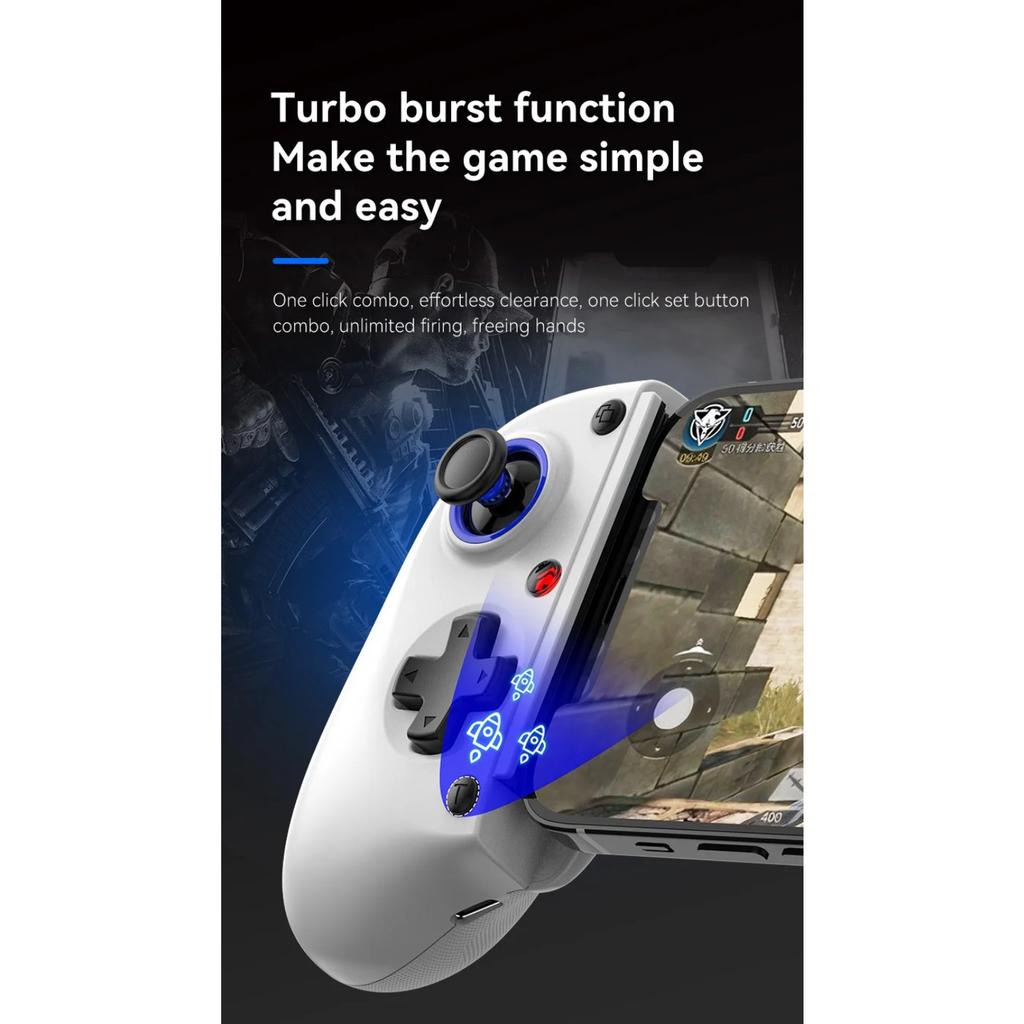 D11 Растягиваемый игровой контроллер Hall-триггеры Поддерживает Android Телефон/Switch/PC/iOS/ Стриминговый контроллер