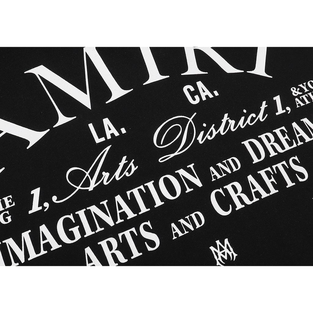 875 Amiri Letter Print Весна и осень свободная толстовка большого размера из тонкого высококачественного хлопка с капюшоном для пары