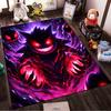 "Dark Fantasy Cartoon Style Rug with Red Glow and Fierce Creature" Suitable for use as an anti-slip for living room bedroom sofas