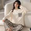 New Women's Pajama of Casual Cartoon Spring and Autumn Ladies Pajamas Suit Cotton Long-sleeved Student Homewear Suit