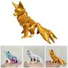 Articulated Nine Tailed Foxes Model, 3D Printed Multi Joint Collectible Figurine, Home Decoration Craft