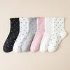 10 Pairs of Female Autumn Lovely Fungus Lace Small Polka Dot Tube Socks