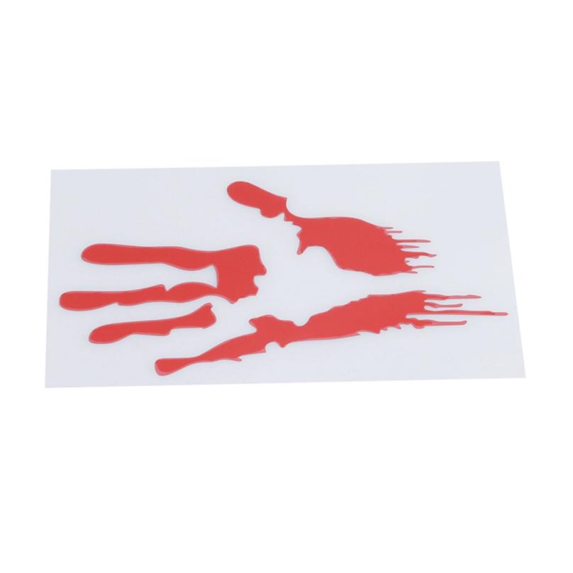 Car Stickers Bloody Fingerprint Blooding Handprint Lifelike Creative Decals Auto Tuning Waterproof