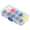 25 PCS Round Shape Tact Push Button Switch 12x12x7.3mm With Cap SMD PCB Micro Switch 4 Pin Momentary Tactile Push Button Kit