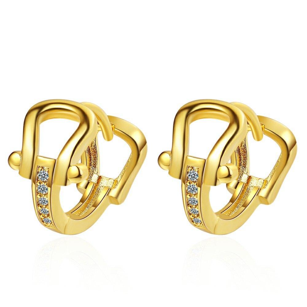 925 Sterling Silver Geometric Piercing Stud Earrings For Women Girls Engagement Party Jewelry Pendientes Eh062