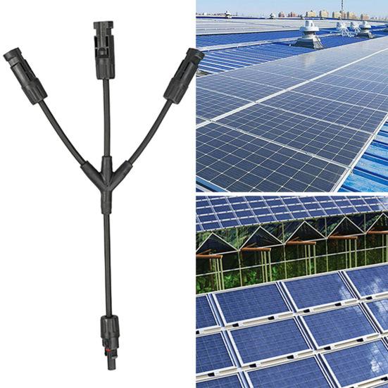 Установка параллельного разъема панели солнечных батарей водоустойчивого кабеля ответвления ы доски ы легкая дополнительная длинная