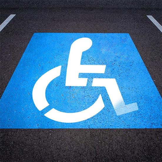 Трафарет для парковки инвалидов, многоразовый силиконовый шаблон для парковки инвалидов, гибкий трафарет для парковочного маркера для покраски тротуара в гараже