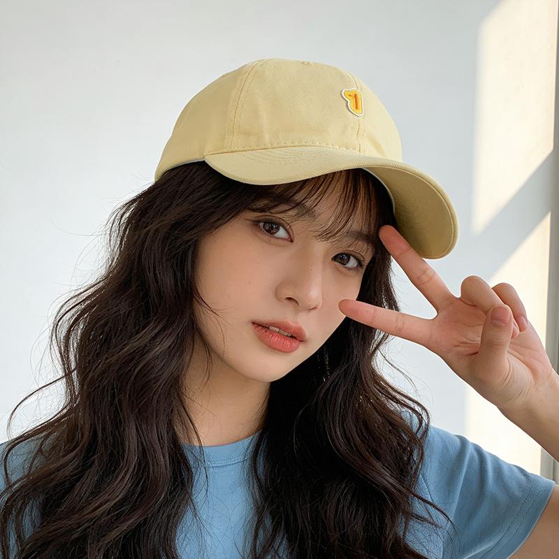 Baseball cap women's Korean version fashion face peaked hat pure cotton versatile soft top outdoor
