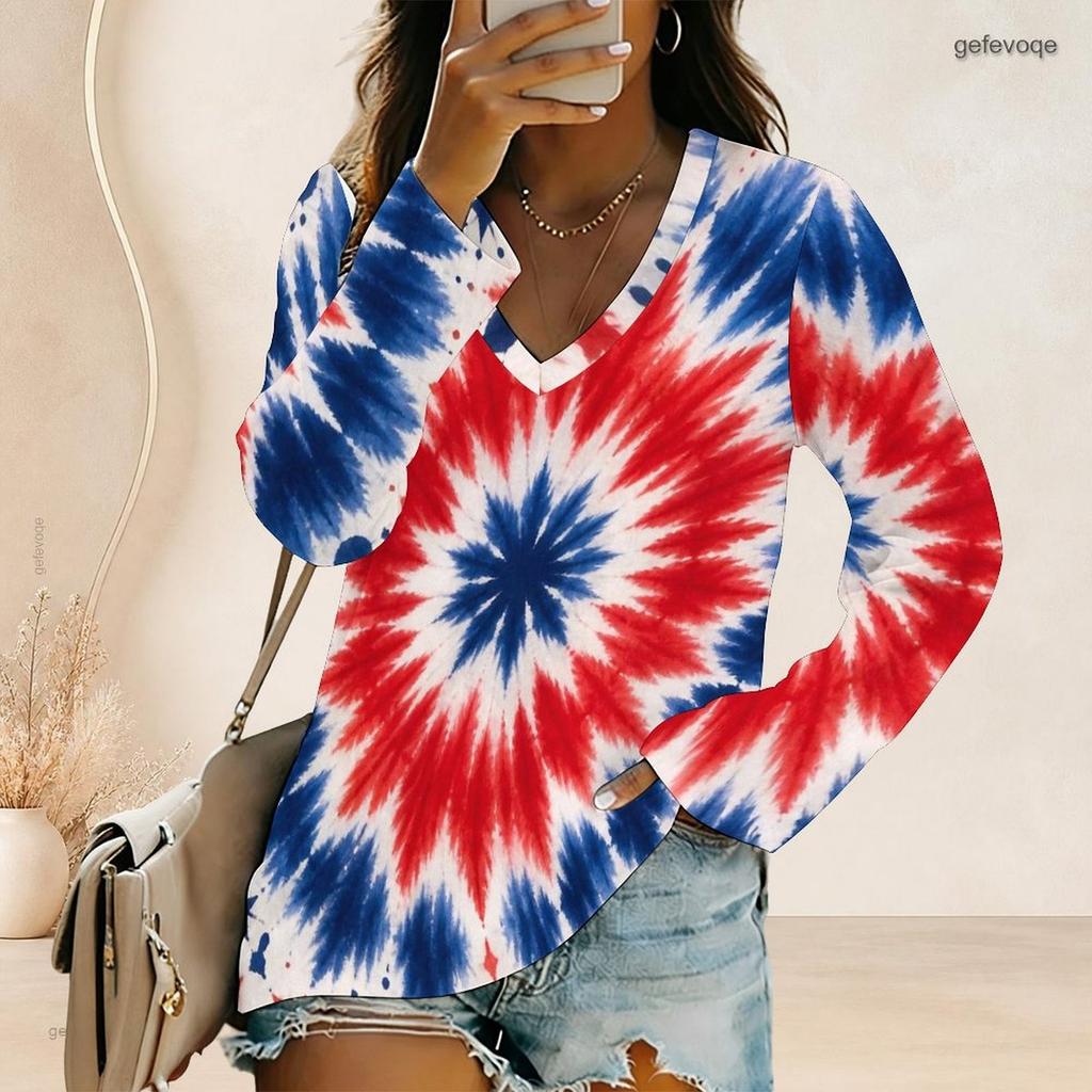 Plus Size Women V Neck Long Sleeve Button Decor Loose Comfortable Fashion Casual Daily Ladies Blouse
