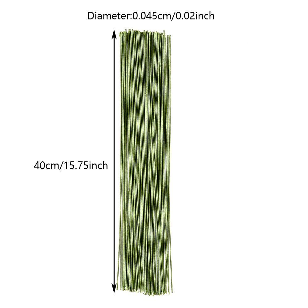40 см Цветочные проволочные стебли Гибкая железная проволока для стеблей букетов Аксессуары для стеблей DIY Поделки Покрытые бумагой для 100 шт.
