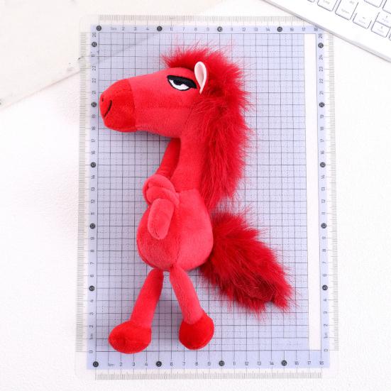 Plush Horse Keychain Lucky Horse Mascot Pendant for Bag Backpack Purse Fluffy Horse Keyring Cony Pony Doll Ornament