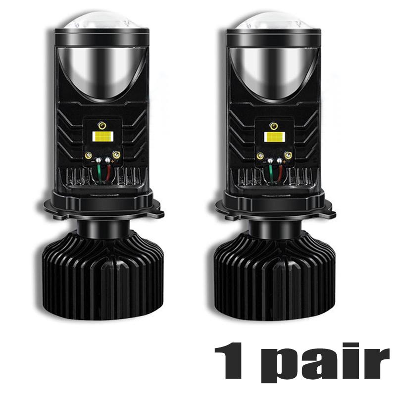 Car Y6D H4 LED Projector Headlight Projector Lens with Fan Automobile Hi Lo Beam LED Headlight Motorcycle Bulb 12V 6000K RHD LHD