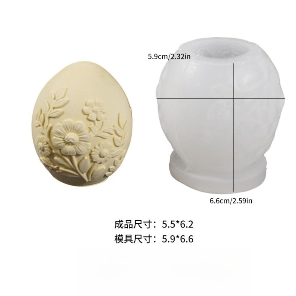 Embossed Easter Egg Mold Egg Shaped Silicone Mold DIY Plaster Mold Easter