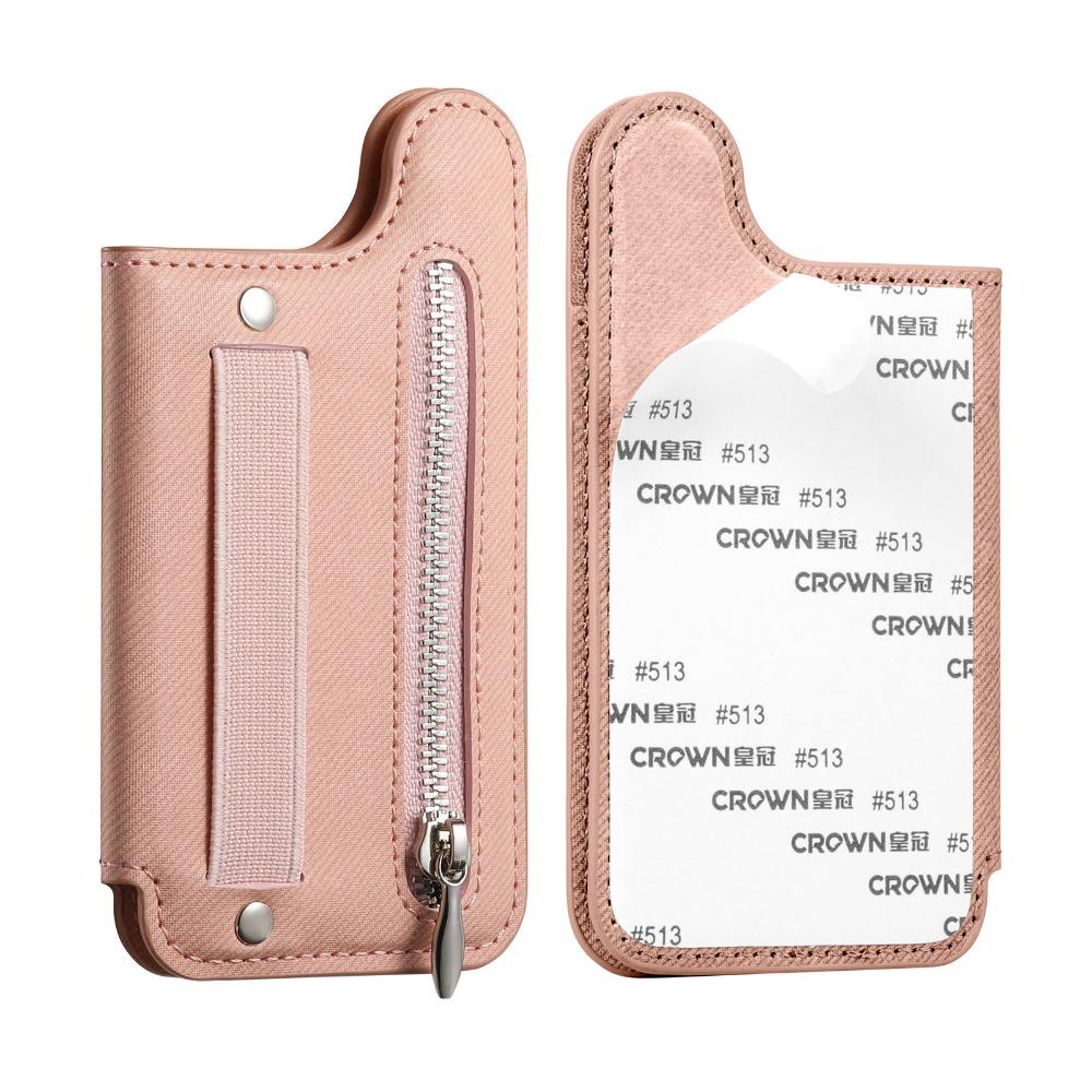 Кожаный чехол-кошелек для телефона с RFID-защитой и ремешком на запястье, держатель для карт с самоклеящимся слотом, аксессуары для телефона