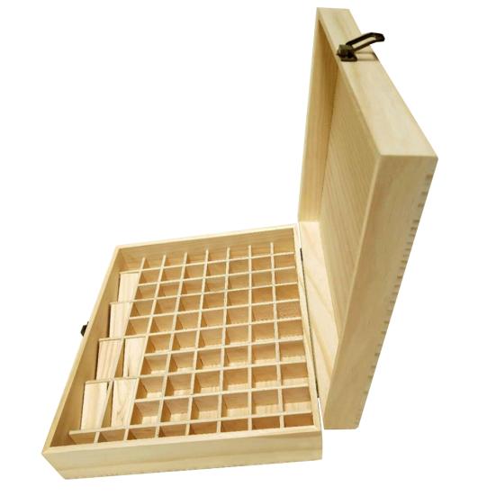 Wooden Essential Oil Box Container Organizer Solid Natural Wood Storage Case