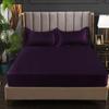 Bed Sheet Home Textile Three-piece Set Home High-end Solid Color Satin Silk Bed Sheet Mattress Cover Elastic Band Bed Sheet Bedding