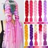 24 Inch 100G Color Luminous Jumbo Braiding Hair Pre Stretched for Hair Synthetic Hair Extension Twist Hair