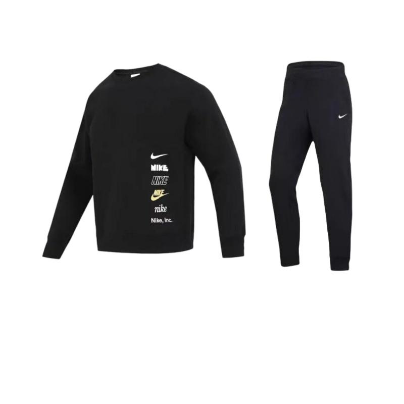 Nike Повседневная спортивная одежда, унисекс, черная, 716831-010+DX0782-010