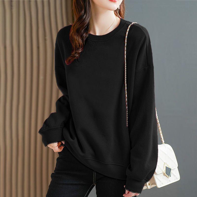 Весенне-осенний женский пуловер, толстовка с теплым низом и верхом, свободная толстовка с капюшоном для женщин