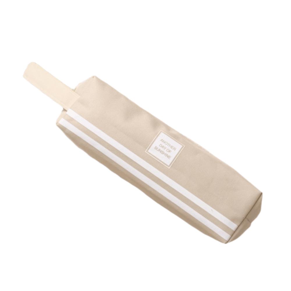 Solid Color Large Capacity Pencil Case Portable Stationery Organizer Storage Bag  School