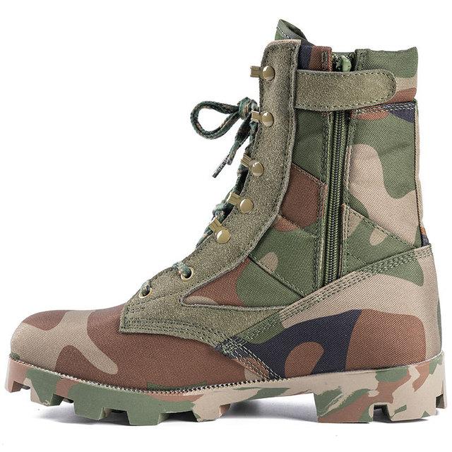 Summer Man Ankle Boots Military Shoes Genuine Leather Shoes For Men Army Boots