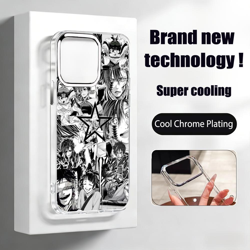 Record of Ragnarok QinShiHuang Phone Case For iPhone17 air 16 15 14 13 12 11 Pro Max Plus Chrome Button Camera Ring Transparent