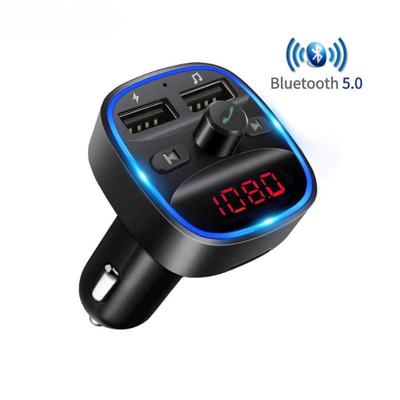 Автомобильный комплект Bluetooth, громкая связь, MP3-плеер, автомобильное зарядное устройство с двумя USB-портами, FM-передатчик, авторадиомодулятор, поддержка U-диска, TF-карты 5 В 3,1 А