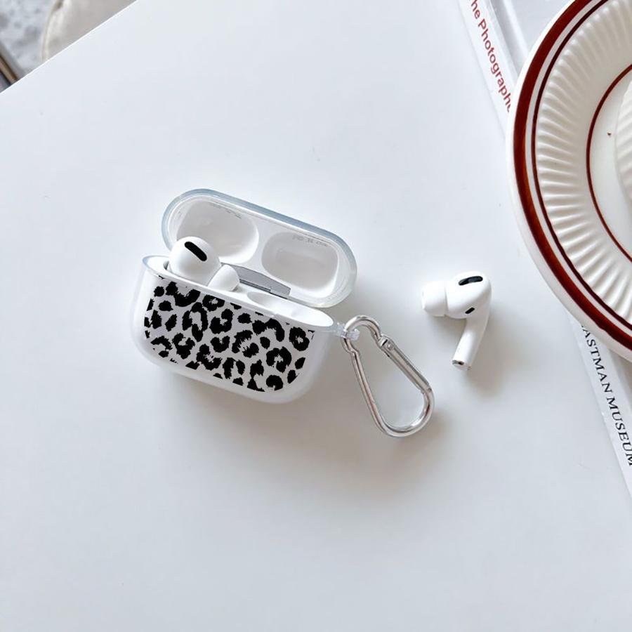 Прозрачные чехлы для наушников с принтом леопарда Чехол-обложка Для Airpods 4 1 Pro3 2 3 Pro2 Pro