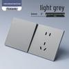 Ультратонкий Тип 86 Светло-серый 16A Одноклавишный Двойной/Многоклавишный Выключатель Розетка