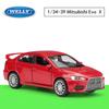 1/36 Scale Welly Mitsubishi Lancer Evolution X Alloy Car Model Diecasts Metal Toy Vehicles Car Model High Simulation Collection Childrens Gifts