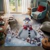 Ковер у входа в дом Домашний коврик у двери Гостиная Ванная Комната Ноги ванная комната Нескользящие коврики с водопоглощением для ванной Счастливого Рождества зима