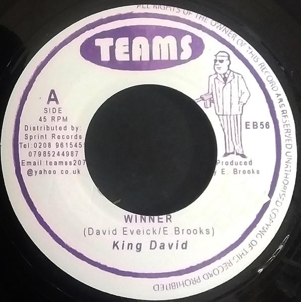 7-дюймовая пластинка KING DAVID Победитель EB56 Команды UK Reggae Ska Dub Б/у
