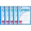 KOKUYO Campus Notes, For Print Pasting, 5mm Grids (10mm Solid Lines), Set of 5