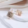 Cute Square Earrings For Women Kinel Rose Gold Color Vintage Jewelry