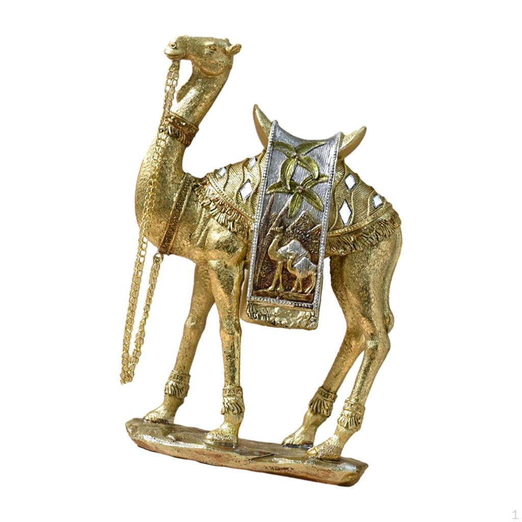 Camel Figurine Animal Statue Sculpture Tabletop Ornament for Living Room Centerpiece Bedroom
