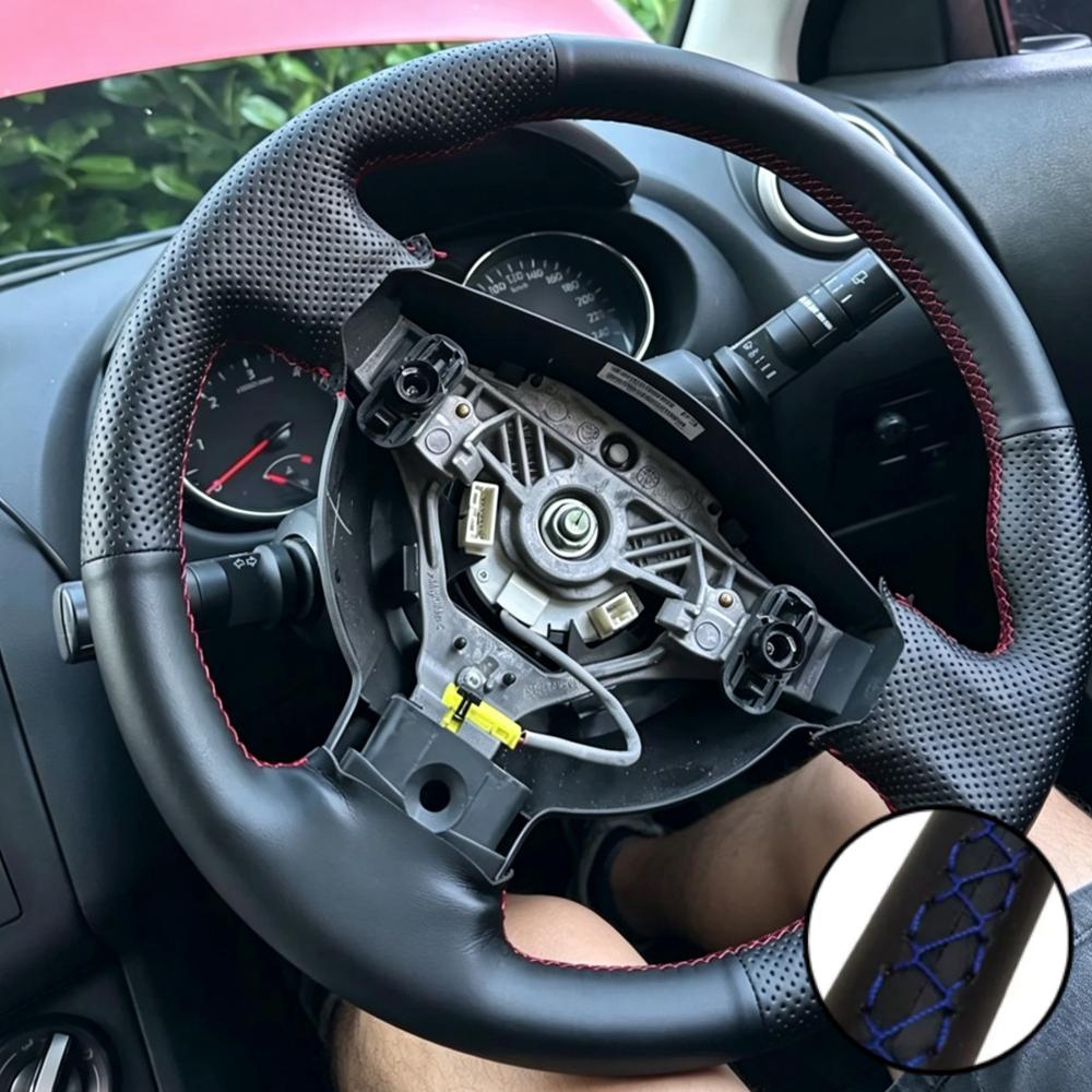 Hand Stitched Artificial Leather Steering Wheel Cover For Nissan Qashqai 2007-2015 Rogue X-Trail 2008-2013 Sentra 2007-2012