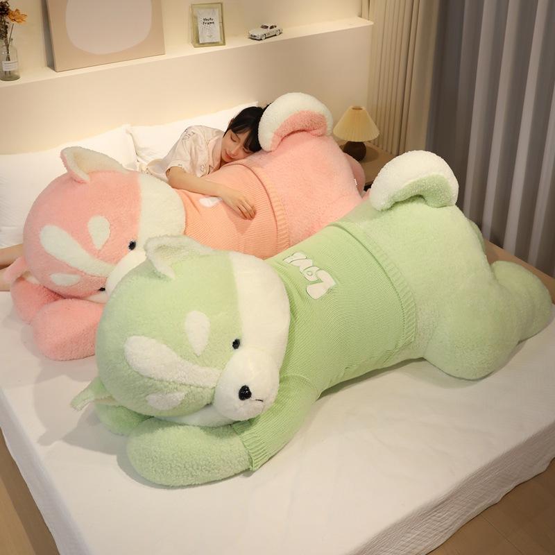 Large Soft Sweater Party Dog Husky Big Doll Plush Toy Big Dog Doll Girl Rag Doll