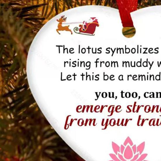 Memorial Christmas Ornaments Hug from Heaven Heart Shaped Christmas Tree Ornament