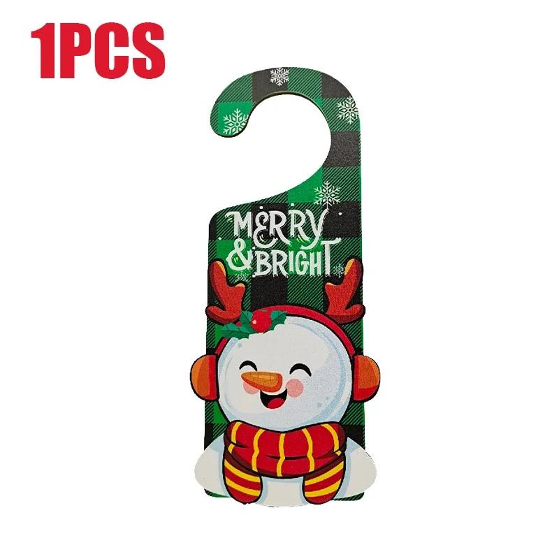 2025 Новые рождественские украшения бумажные дверные подвески Санта-Лось украшения для вечеринок реквизит дверной знак дверные ручки подвески украшения