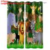 Зоопарк Лес Занавеска Мультяшная Детская 3D Цифровая Печать Занавеска Светоблокировка