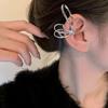 1 шт. Женский корейский модный клипс для ушей в виде бабочки, ювелирные аксессуары, имитация пирсинга, эстетичное заявление, винтажные серьги