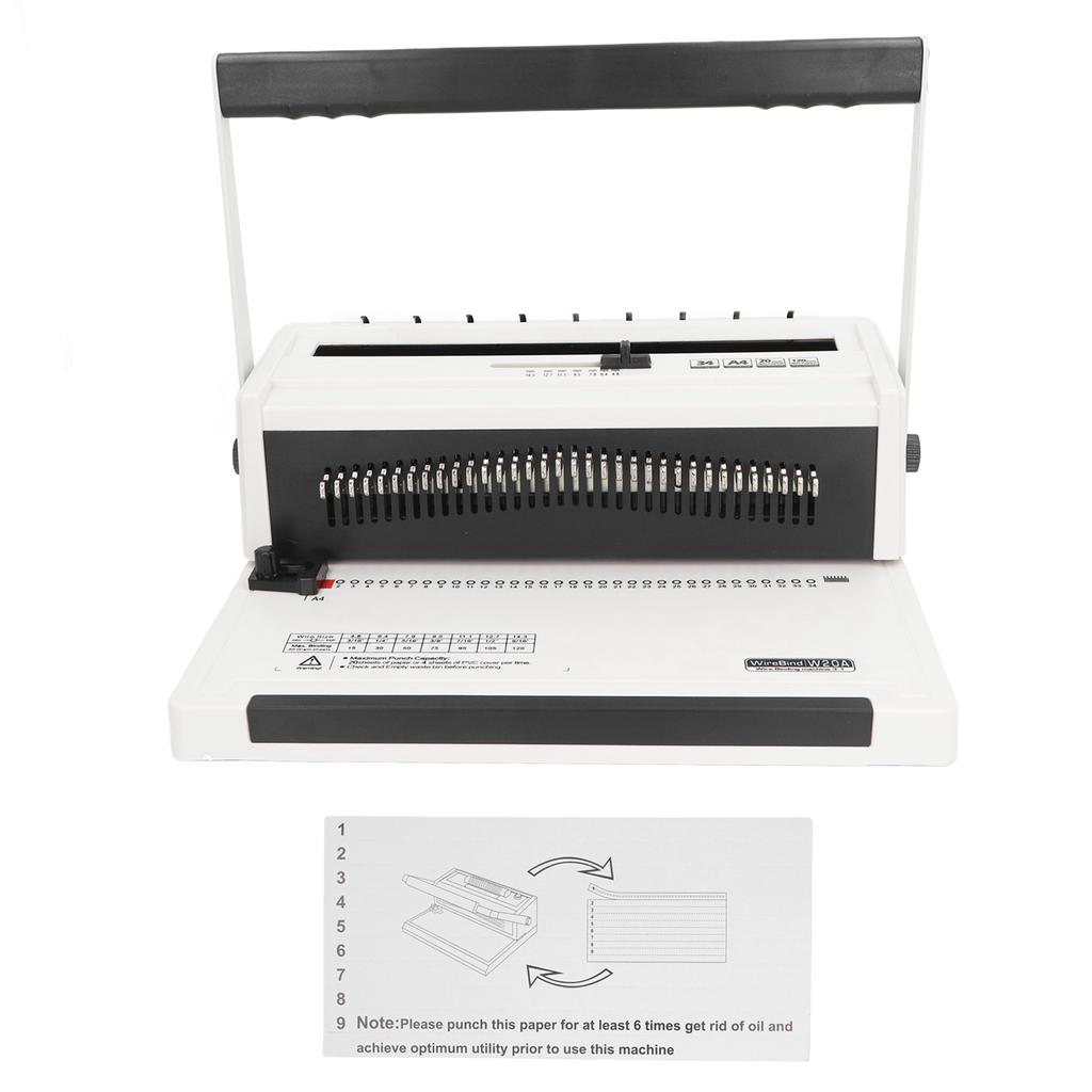 Машина для переплета проволоки с круглым отверстием, двойная проволока, гуманизированная ручка 3:1 машина для переплета с гребенчатым шагом