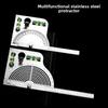 Multi-Function Stainless Steel Angle Measuring Tool Combining Protractor Level and Straightedge for Workshop Use
