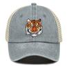 High-definition Tiger Head Print Snapback Baseball Hat Dad Hat Unisex Solid Color Adjustable Mesh Cap Ideal Choice For Hiking