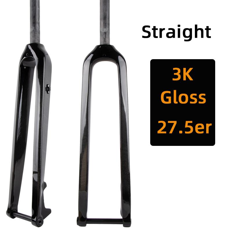 Glossy / Matte 3K Carbon Fiber Bike Fork Tapered Cycling Fork Mountain Bike Fork Bicycle MTB Parts Disc Brake