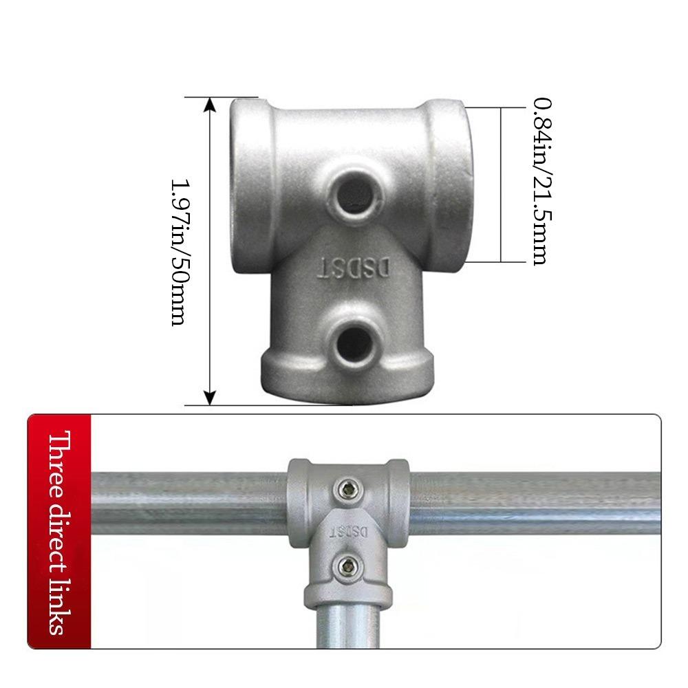 1\2''/3\4" Frame Fasteners Aluminum Alloy Steel Circular Pipe Connector Steel Tube Shelf