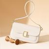 French Underarm Bag Genuine Leather Women's Bag Niche High-end Style Bag Single-shoulder Crossbody Small Square Bag